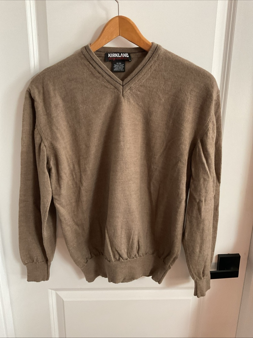 Kirkland Signature - Men's V-Neck Sweater - Brown - Size X-Large